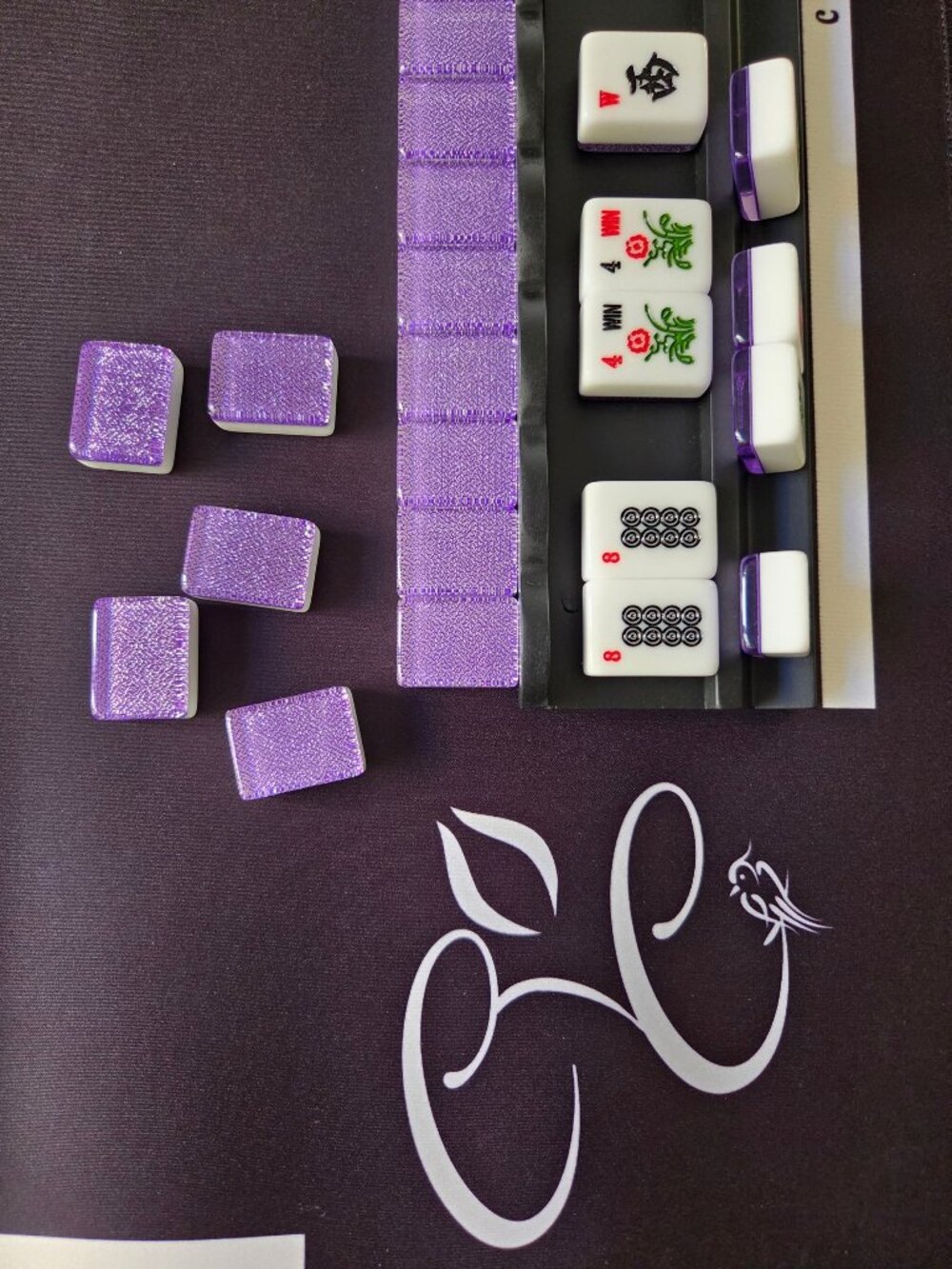American Mah Jongg Tiles - (30 MM) Purple Sparkle - Picture 3 of 3